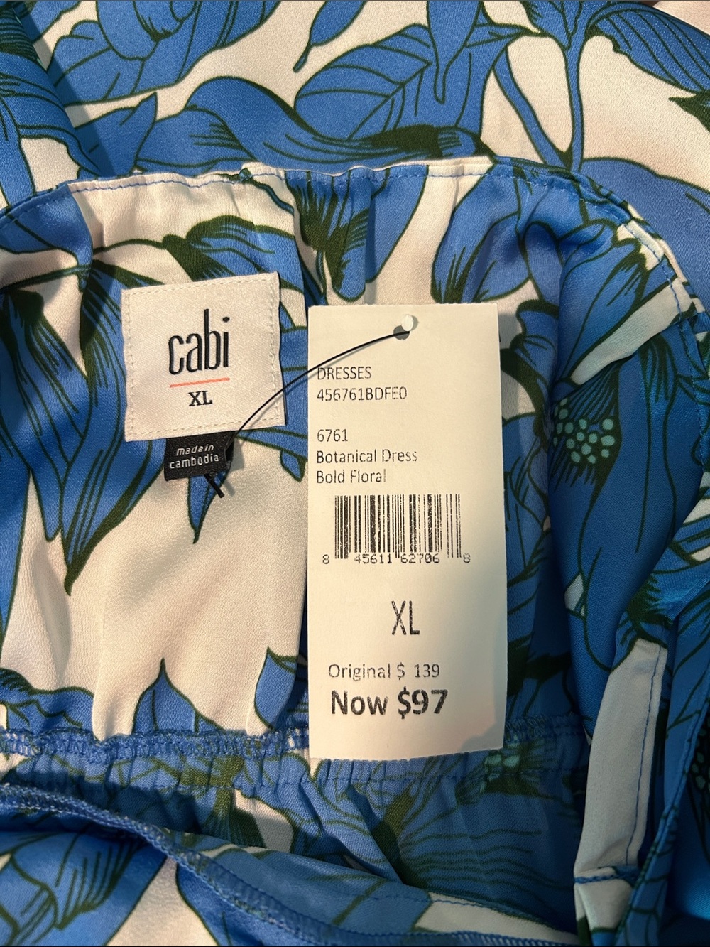 CAbi Botanical Dress In Bold Floral Style Number 6761 - Picture 6 of 6